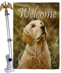 Yellow Lab Nature Pets House Flag Set