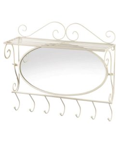 Zingz & Thingz Mirrored Wall Shelf in Cream