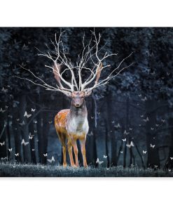 "Magical Deer" by Ata Alishahi, Canvas Art, 19"x14"