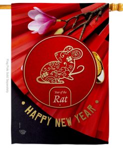 Year of the Rat Winter New Year House Flag