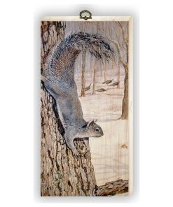 "Morning Feed (Squirrels)" Cutting Board, 6"X12"