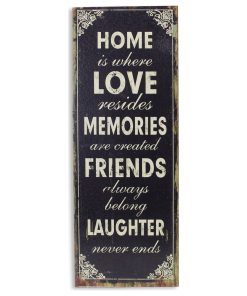 "Home is Where Love Resides" Wall Sign, 31"x11"
