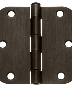 [24-PACK] Dynasty Hardware 3-1/2" Door Hinges, 5/8" Radius, Oil Rubbed Bronze