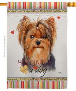 Yorkie Happiness Nature Pets House Flag