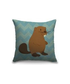 "Beaver - Woodland Creatures" Outdoor Pillow 20"x20"