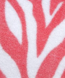 Zebra Light Pink Area Rug for Dining Room, Made In India, 2' x 2' Square