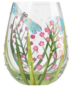 "Dragonfly" Stemless Wine Glass