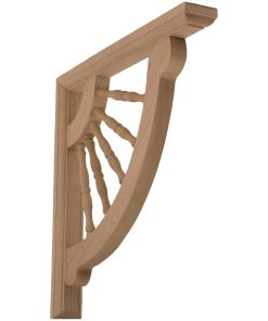 1 1/2"W x 12"D x 12"H Crendon Wagon Wheel Bracket, Red Oak