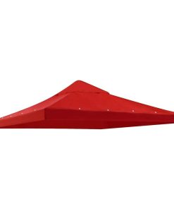 Yescom 10'x10' Gazebo Top Replacement for 1 Tier Canopy Cover Red Y0041002