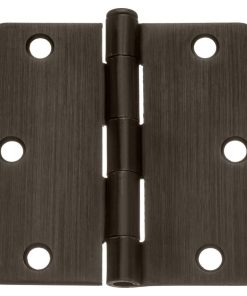[36-PACK] Dynasty Hardware 3-1/2" Door Hinges, 1/4" Radius, Oil Rubbed Bronze
