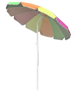 Yescom 6ft Rainbow Beach Umbrella Sunshade with Tilt Sand Anchor UV Outdoor