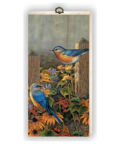 "Linda's Bluebirds" Cutting Board, 6"x12"