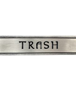 "TRASH" Pull Antique Pewter (Horizontal)