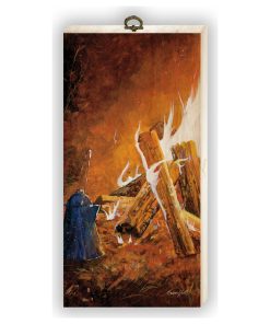 "Evening Campfire" Cutting Board, 6"x12"