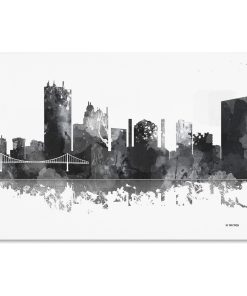 Marlene Watson 'Toledo Ohio Skyline BG-1' Canvas Art, 12"x19"