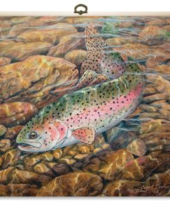 "Rainbow Trout" Cutting Board, 12"X12"