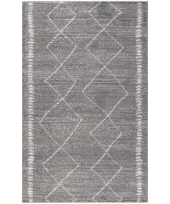Zaina Moroccan Beni Souk Gray/Cream 4' x 6' Area Rug