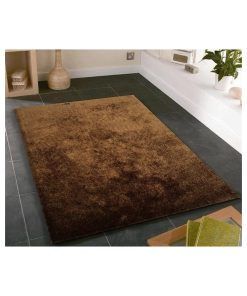 "Fuzzy Shaggy" Hand Tufted Area Rug, Brown