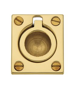 0392050 Flush Ring Pull, Antique Brass