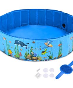 Yescom Foldable Pet Swimming Pool Anti-slip PVC Portable Bath Tub for Dog Cat