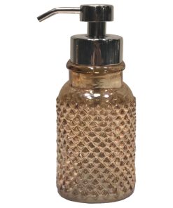 nu steel Glass Refillable Foaming Hand Soap Dispenser, Amber Finish