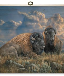 "Distant Thunder Bison" Cutting Board, 12"X12"