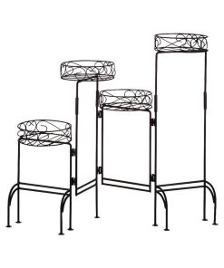 Zingz & Thingz 4 Tier Multicolored Metal Plant Stand Screen