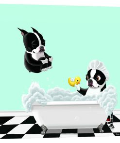 "Bath Time" Wrapped Canvas Art Print, 18x18x0.75
