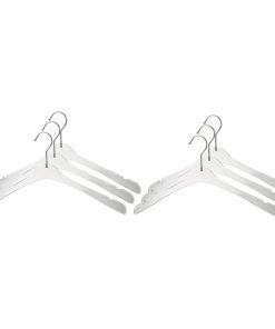 YBM Home Quality Acrylic clear Hangers, 4100-01, Silver, 6