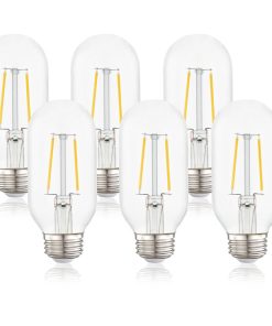 Kashan T14 Clear LED Filament Light Bulb, Set of 6