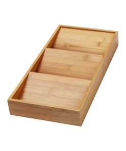 YBM HOME In-Drawer 3-Tier Bamboo Spice Rack Drawer Organizer Tray