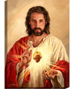 "Sacred Heart Of Jesus" 18x24 Canvas, Made In USA