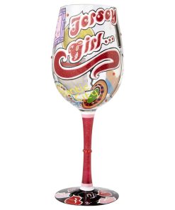 "Jersey Girl" Wine Glass