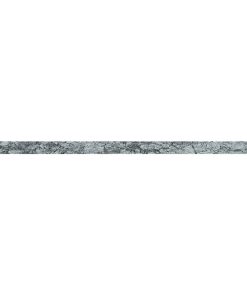 0.5"x11.75" Kane Glass Wall Trim Tiles, Set of 19, Silver Grey