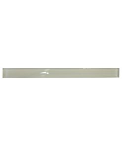 0.5"x11.75" Sylvan Glass Pencil Liner Tile, Soft White