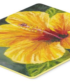 Yellow Hibiscus By Malenda Trick Kitchen/Bath Mat, 24"x36"