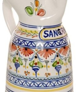 "Cenefa Style Sangria Pitcher, 8.5" Tall