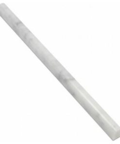 0.75"x12" Carrara Milano Bullnose Liner Trim Molding, Honed, Marble, Set of 5