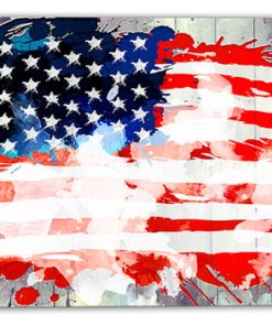 "Abstract US Flag" Canvas Painting