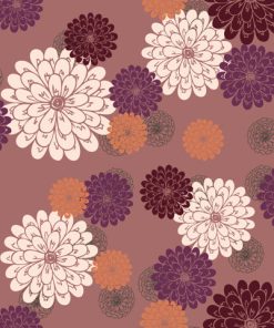 Zinnias Shelf Paper Drawer Liner, 120x12, Fine Weave Fabric