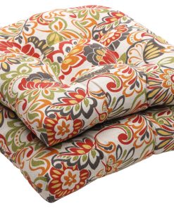 Zoe Multicolor Wicker Seat Cushion, Set of 2