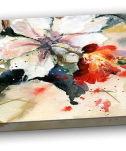 "Orchid" Bloom" Floral Canvas Artwork, 32"x16"