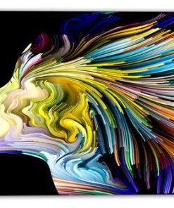 "Endless Imagination" Abstract Canvas Art Print, 32"x16"