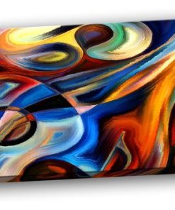 "Abstract Music and Rhythm" Abstract Canvas Art Print, 32"x16"