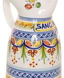 "Cenefa Style Sangria Pitcher, 10" Tall