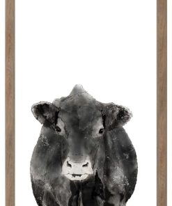 "Cow" Magnet Board With Brown Frame, 24"x16"