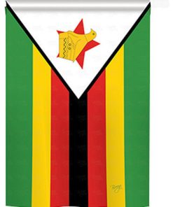 Zimbabwe 2-Sided Vertical Impression House Flag