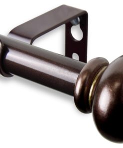 Yolanda Curtain Rod, Cocoa, 28-48"