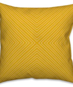 Yellow Modern Geo 16x16 Throw Pillow Cover