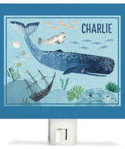 "Ocean Waters - Whale" Night Lights by Rebecca Jones